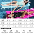 thumbnail image 6 of Zando One Piece Swim Dress Tummy Control One Piece Swimsuit women Pleated Knot Bathing Suit for Women Skirt Swimsuit with Bottom Hot Pink L, 6 of 6