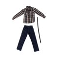 thumbnail image 1 of 1/6 Ropa Cuadros Camisa de Manga Larga Pantalones Marrón para 12 Pulgadas Baoblaze Figura de acción ropa, 1 of 6