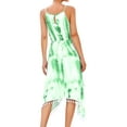 thumbnail image 4 of Women Tie Dye Sling Sleeveless Irregular Hem Midi Dress, 4 of 4