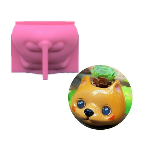 

Sorrowso Silicone Planter Molds Dog Mold for Handmade Flower Pots Pen Storage Holder Mold