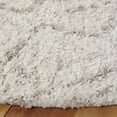 thumbnail image 3 of SAFAVIEH Arizona Teagan Geometric Shag Area Rug, Ivory/Beige, 10' x 10' Round, 3 of 9