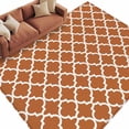 thumbnail image 2 of 5'x8' Area Rugs, Orange Moroccon Indoor Outdoor Area Rug for Living Room Bedroom, Farmhouse Country Minimalist Geometric Washable Bathroom Rugs Kitchen Floor Carpet Mats Home Decor Aesthetic, 2 of 8
