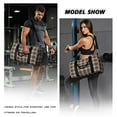 thumbnail image 6 of Boho Womens Gym Tote Duffle Bag with Wet Pocket & Shoe Compartment, Checkered Travel Duffel Bag Overnight Weekender Hospital Tote Mens Workout Carry on Bag with Luggage Sleeve, 6 of 6