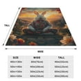 thumbnail image 2 of Yiaed Flower Meditating Rabbit Pattern Fleece Throw Blanket,Fleece Throw Blankets for Couch & Bed All Season Use -50"x40", 2 of 6