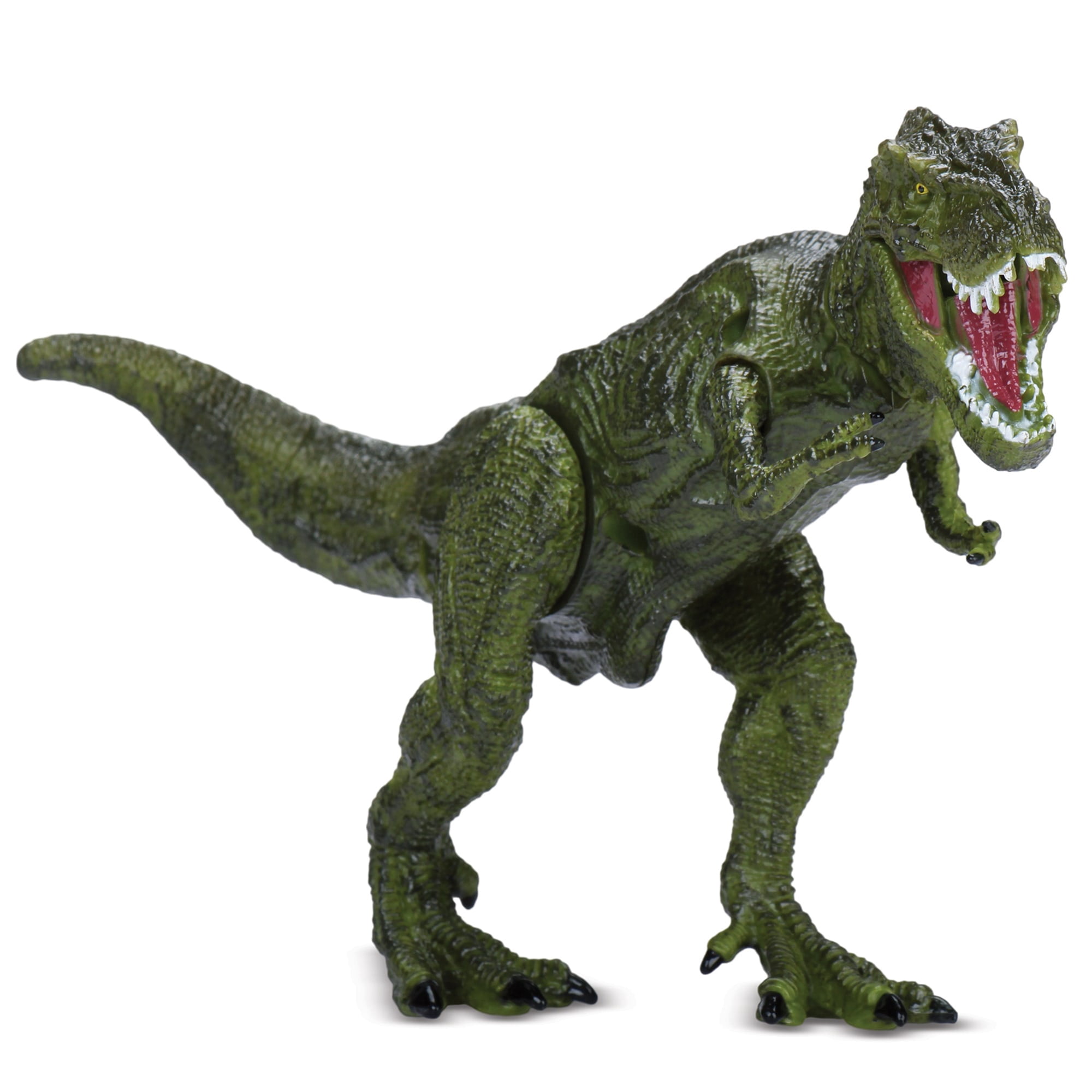 4 Pack Dinosaur Attack 7" Figures Set (T Rex, Dilophosaurus, Velociraptor, Triceratops)