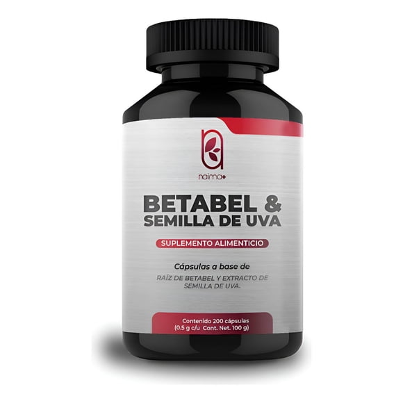 Betabel Y Semilla De Uva - 200 Cápsulas Antioxidantes, Beet Sin Sabor