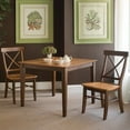 thumbnail image 2 of International Concepts 3 Piece X-Back Dining Set, Cinnamon/Espresso (Set of 3), 2 of 2