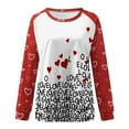 thumbnail image 3 of Women Multiple Color Exquisite Gracefulness Individually Round Collar Polyester Top Blouse Shirt(Red,L), 3 of 5