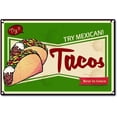 thumbnail image 1 of Letrero de metal para pared con tacos mexicanos, decoración vintage de metal para pared, arte mural colgante, pintura de hierro, 1 of 7