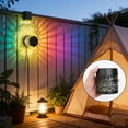 thumbnail image 6 of Solar Outdoor Wall Light - Metal Cylindrical Design Sconce, RGB Color Changing Glow Step Light, Energy Efficient Easy Install Decor for Garden Patio & Backyard, Mandala Pattern solar wall lamp, 6 of 6