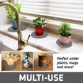 thumbnail image 3 of Drymate 12-Pack Plant Coasters (6 Inch, 8 Inch, 10 Inch), (4 of Each), Absorbent Fabric Mats, Waterproof, Protects Surfaces, Fast Drying, For Indoor & Outdoor Plants or Pots, 3 of 5