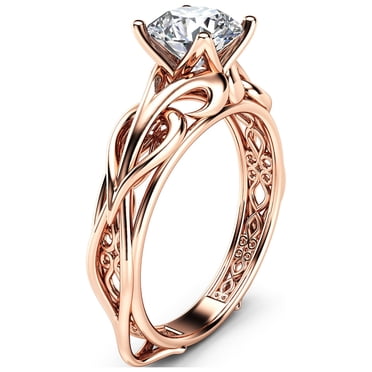 Solitaire Moissanite Engagement Ring