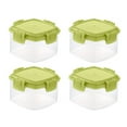 thumbnail image 2 of 4Pcs Mini Square Transparent Seasoning Bottles Leakproof Lid Kitchen Picnic Food Storage Containers, 2 of 7