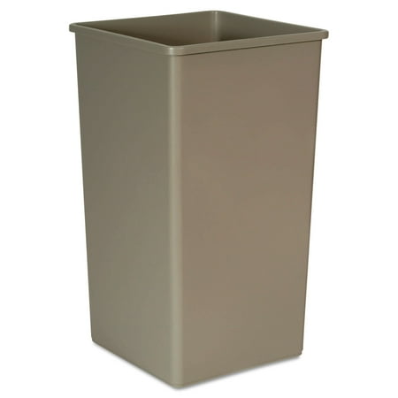 

Rubbermaid Untouchable Square Waste Receptacle Plastic 50 Gal Beige