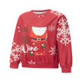 thumbnail image 3 of Pulls de Noël pour Femmes avec Imprimé Verre à Vin, 3 of 9
