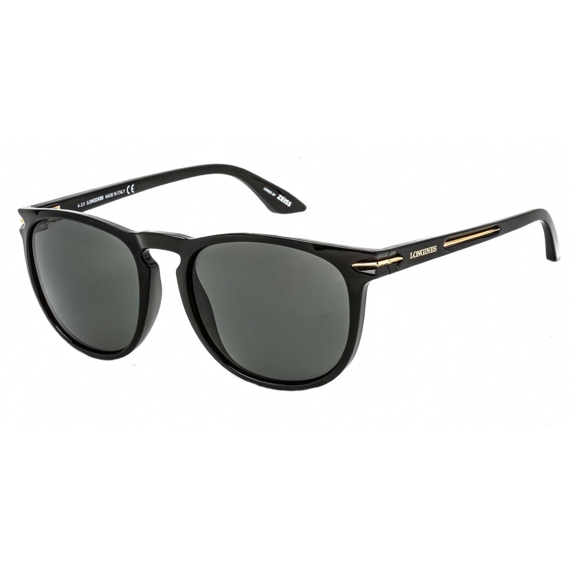 Longines LG0006H 01A Men's Shiny Black Full Rim Sunglasses