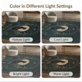 thumbnail image 7 of ODIKA 8'x10' Washable Area Rug Dark Teal Gold Celestial Cat Design Mystical Moon Phases with Starry Accents for Living Room, Under Sectional, Family , Durable, Non-Slip, 7 of 7