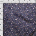 thumbnail image 3 of oneOone Polyester Spandex Navy Blue Fabric Asian Suzani Craft Projects Decor Fabric Printed By The Yard 56 Inch Wide, 3 of 5