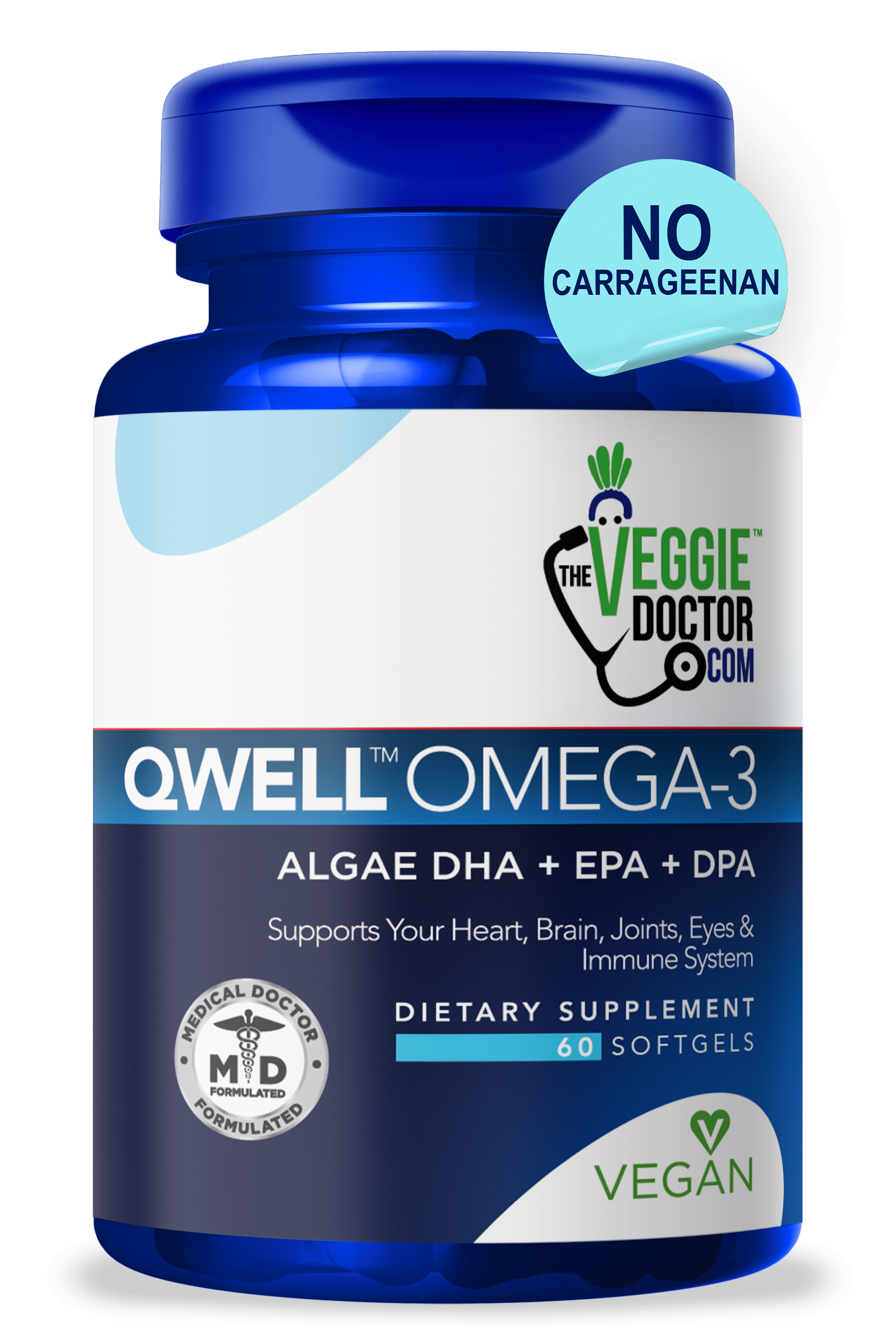 The Veggie Doctor Vegan Omega-3 Algae DHA DPA EPA ...