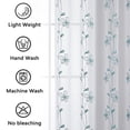 thumbnail image 6 of White Semi Sheer Curtains for Living Room, Floral Embroidered Window Treatments, Voile Grommet Long Window Curtain Set for Bedroom Window Decor, 52" Wx95 L, 2 Panels, 6 of 9