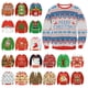 thumbnail image 2 of Sudadera navideña fea para hombre y mujer, suéter familiar para parejas, jersey rojo divertido de gran tamaño, novedad de invierno de 2024, 2 of 5