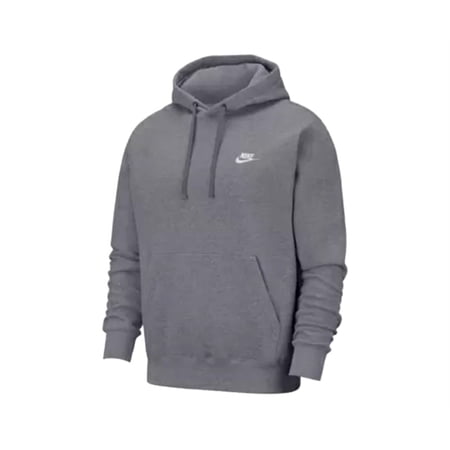 Men's Nike Sportswear Club Fleece Pullover Hoodie Color: Charcoal Heather Size: M