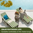 thumbnail image 6 of PUKNLY Chaise Lounge Cushions Outdoor, Waterproof High-Density Foam with Adjustable Ties & Removable Cover, 72"x37" Patio Poolside Chair Cushions for Garden Beach, 6 of 7