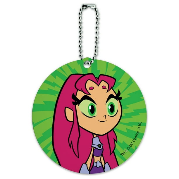 Teen Titans Go! Starfire Round Luggage ID Tag Card Suitcase Carry-On - Teen Titans Go! Starfire Round Luggage ID Tag Card Suitcase Carry-On -