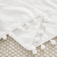 thumbnail image 4 of Move Over White Pom Poms Body Pillow Cover 20x54" Fringe Pattern Long Pillowcases 100% Washed Microfiber, 4 of 8