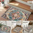 thumbnail image 5 of Rectangle Rug 2x3ft Area Rug,Vintage Ethnic Tribal Artwork Area Rugs for Living Room Bedroom,Mid Century Traditional Painting Floor Mat Non-Slip Non-Shedding Carpet Indoor Accent Rugs, 5 of 9