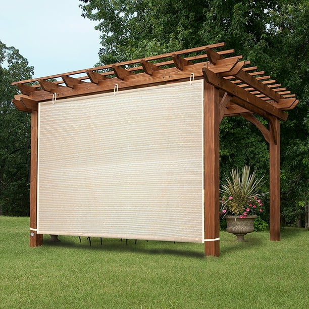 Ez2hang Outdoor Shade Cloth New Design Vertical Side Wall Panel For Patio Pergola Window 5x5ft Wheat Com Ez2hang Outdoor Shade Cloth New Design, Outdoor Fabric For Pergolas