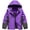 Purple, variant on Girl's Waterproof Ski Jacket Hooded Windproof Fleece Winter Snow Coat Pink 6/7