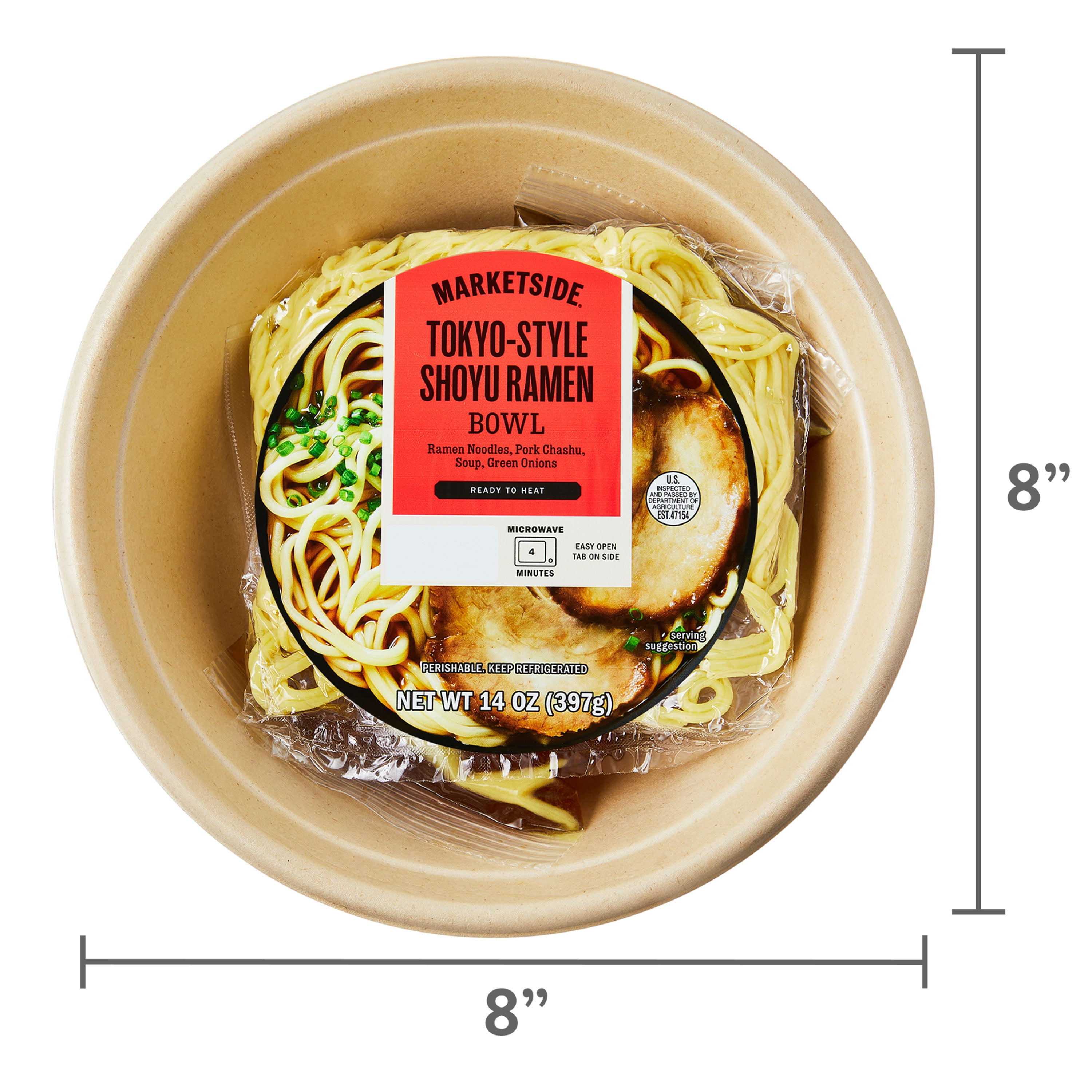 Marketside Ready to Heat Tokyo Shoyu Ramen Bowl, 14 oz (Refrigerated)