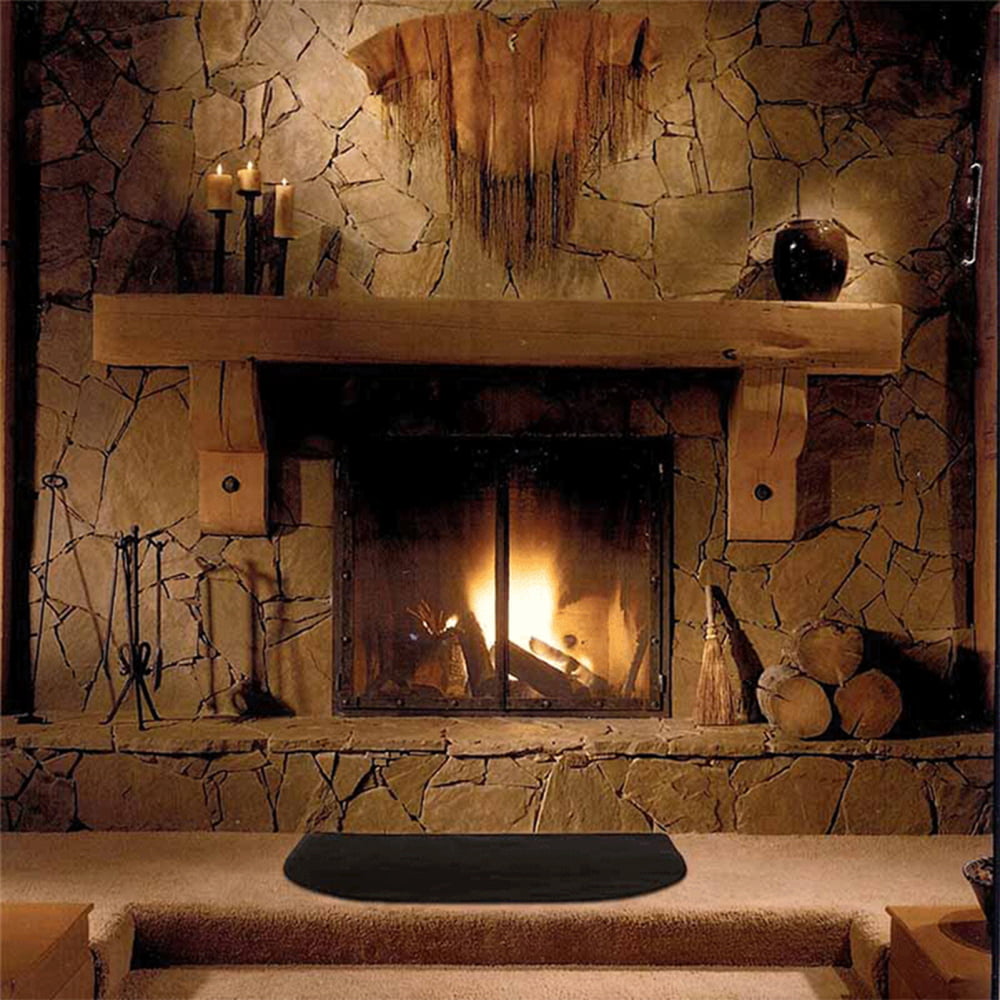 Fireplace Area Carpet Protection Indoor Fireplaces Protector Chimineas Trim  Non Slip Mat 