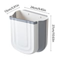 thumbnail image 3 of Wall Mounted Household Foldable Trash Can Kitchen Folding Trash Can Hanging Plastic Telescopic Storage Bin, 3 of 6