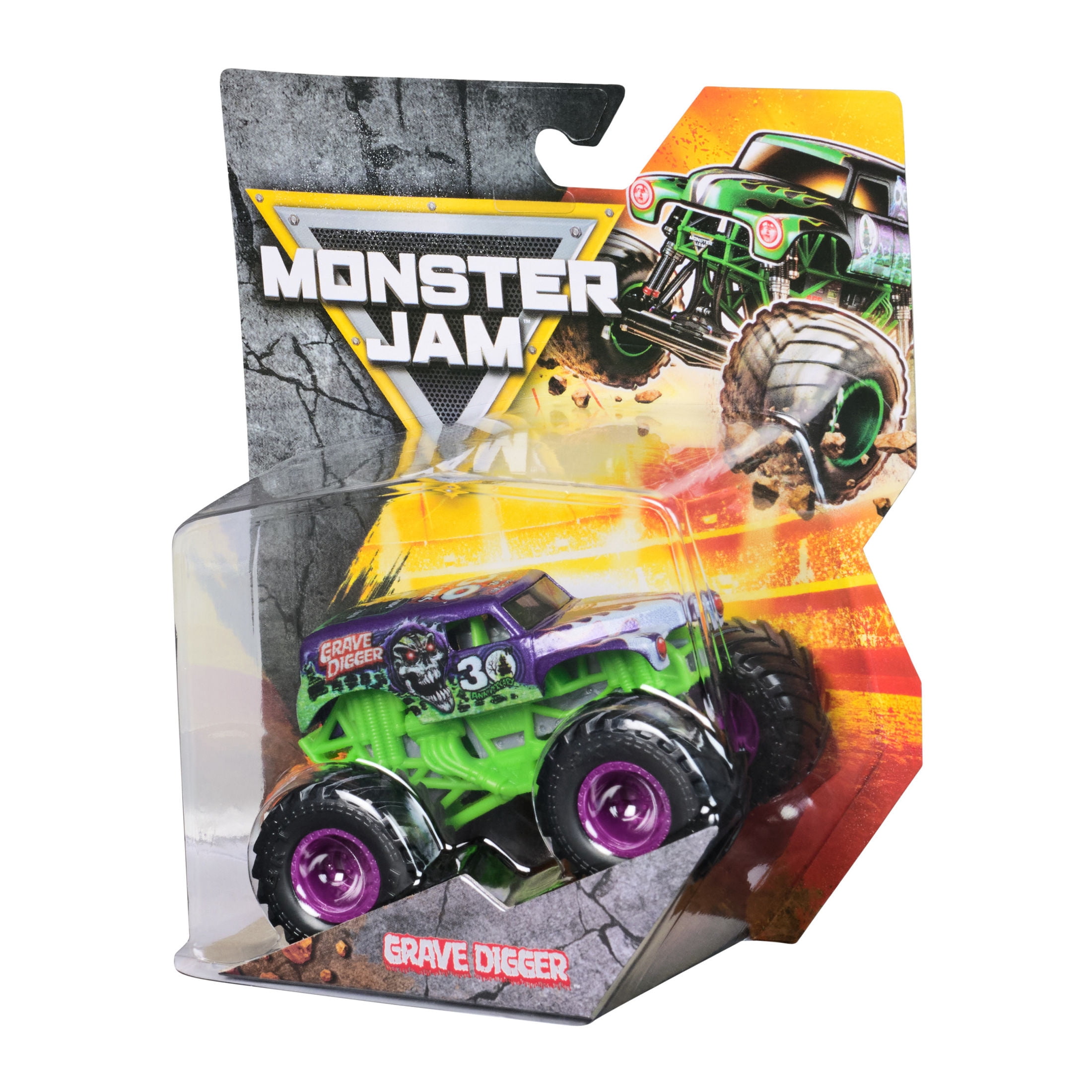Monster Jam, Grave Digger Monster Truck 1:64 Scale Die-Cast Toy Vehicle (1 Car; Styles May Vary, Items May Not be Pictured)