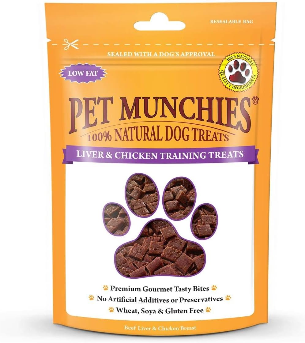 Pet Munchies Dog Training Treats Liver and Chicken 150g Case of 8