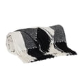 thumbnail image 2 of HomeRoots 478676 60 x 50 in. Parkland Transitional Stripe Rectangle Throw Blankets, Black, 2 of 3
