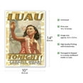 thumbnail image 2 of Luau Tonight - Lahaina Wharf Hawaii - Hawaiian Hula Dancer - Vintage Travel Poster by Wade Koniakowsky - Master Art Print 10in x 14in, 2 of 4