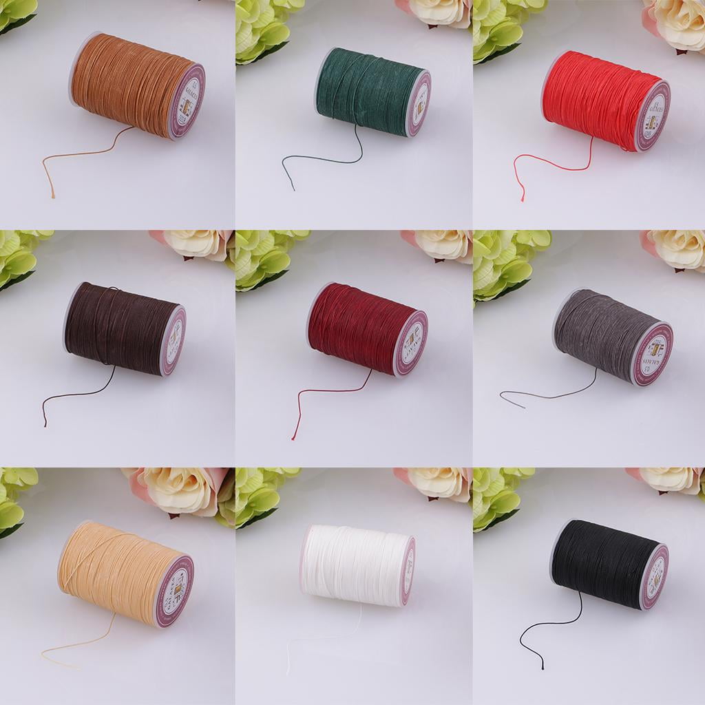 HILABEE 5X Leather/CANVAS Sewing Waxed Thread 0.5mm For LeatherCraft DIY, Heavy Duty Material, Shoes, Purses, Luggage, Tents, Backpacks, Sleeping Bags Repair