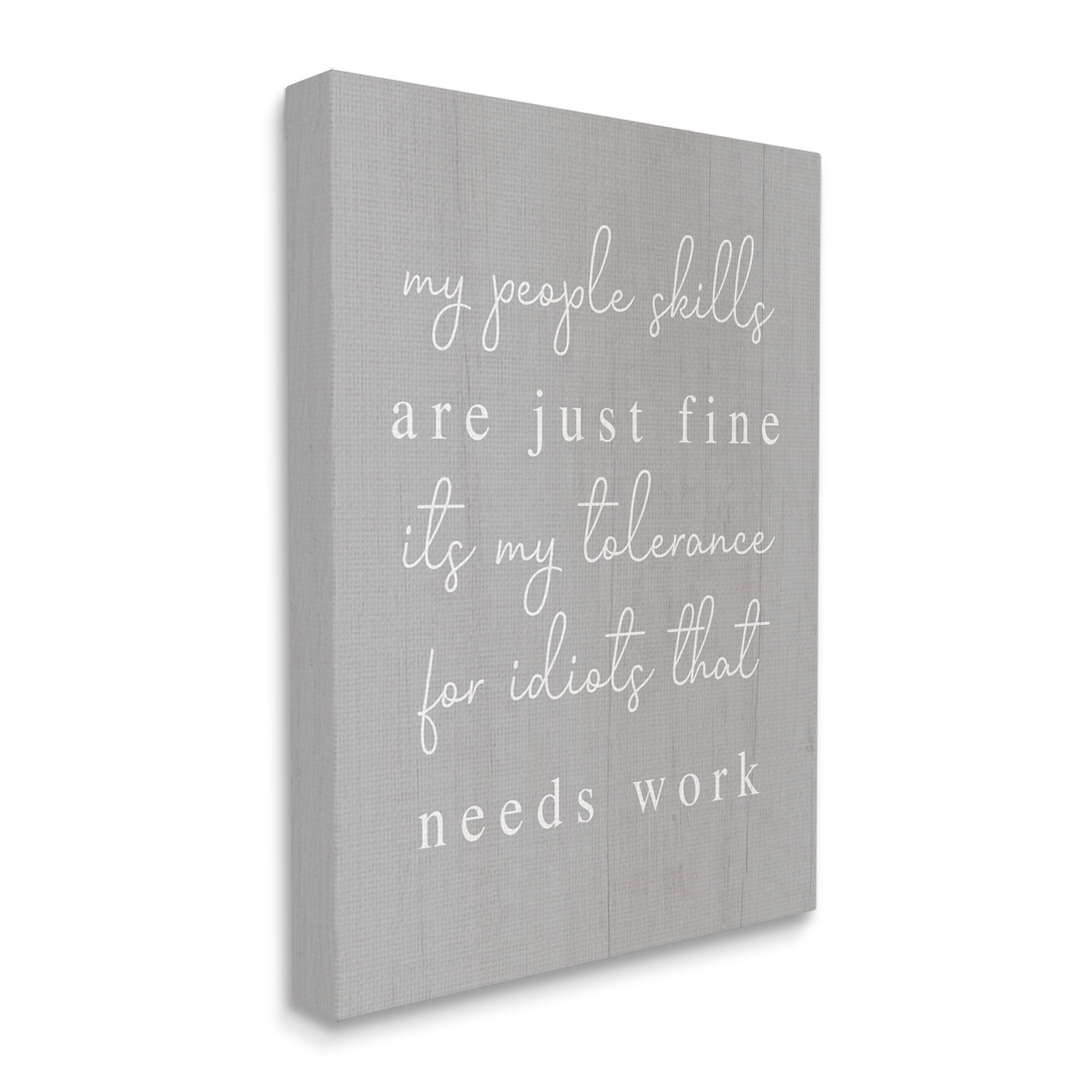 Stupell Industries People Skills Sassy Saying Inspirational Painting Gallery Wrapped Canvas Art Print Wall Art, 30 x 40