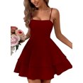 thumbnail image 6 of Franhais Women Ruffled Slip Mini Dress, Sleeveless Backless Casual Party Summer Dress, 6 of 7