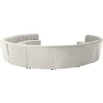 thumbnail image 4 of Meridian Furniture Limitless Cream Velvet Modular 12 Piece Sectional, 4 of 7