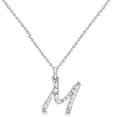 thumbnail image 2 of Personalized Diamond Script Letter Initial Necklace in 14k White Gold, 2 of 2