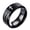 Black Cross, variant on Cross Matte Ring for Men Stainless Steel Vintage Street Double Twist Wire Band Silver Compass Size 10