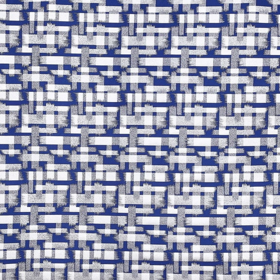 Zelouf Perfect Picnic Foil Waffle Knit , Sewing, DIY, Crafts Fabric by the Yard, Navy/silver, 3 Yard