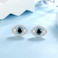 thumbnail image 7 of Jewmon Evil Eye Earrings for Women 925 Sterling Silver Enamel Blue Eye Stud Earrings for Men Couples Gifts, 7 of 7