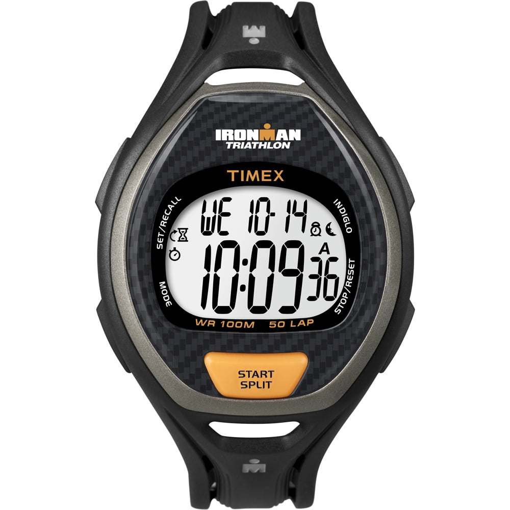 The Amazing Quality Timex Ironman 50 Lap Men's Digital Watch Black Orange by