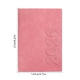 thumbnail image 3 of YingYouFu 2026 Schedule Notebook 365-Day Journaling Notebooks PU Cover Calendar Planner for Work School Travel Pink, 3 of 6