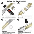 thumbnail image 7 of ZYX Slim Metal Band for Apple Watch, Women's 14mm Thin Metal Strap with Tool, Sliver/Gold, 44mm/45mm/46mm/49mm/42mm(series 1 2 3), 7 of 7